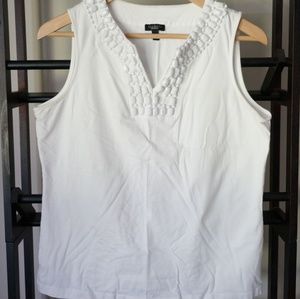 TALBOTS White Sleeveless Top
